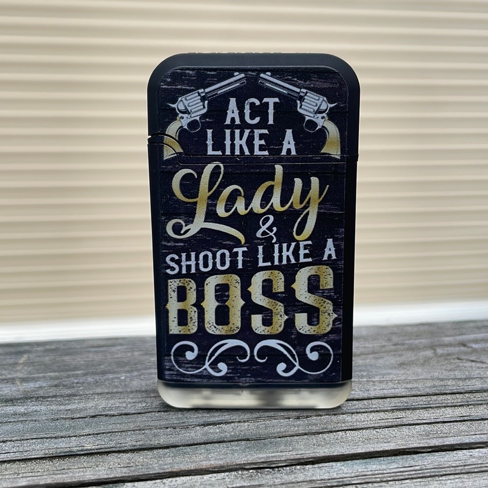 ⚜️Black Torch Lighter with “Act Like A Lady & Shoot Like A Boss” Design! NWT!